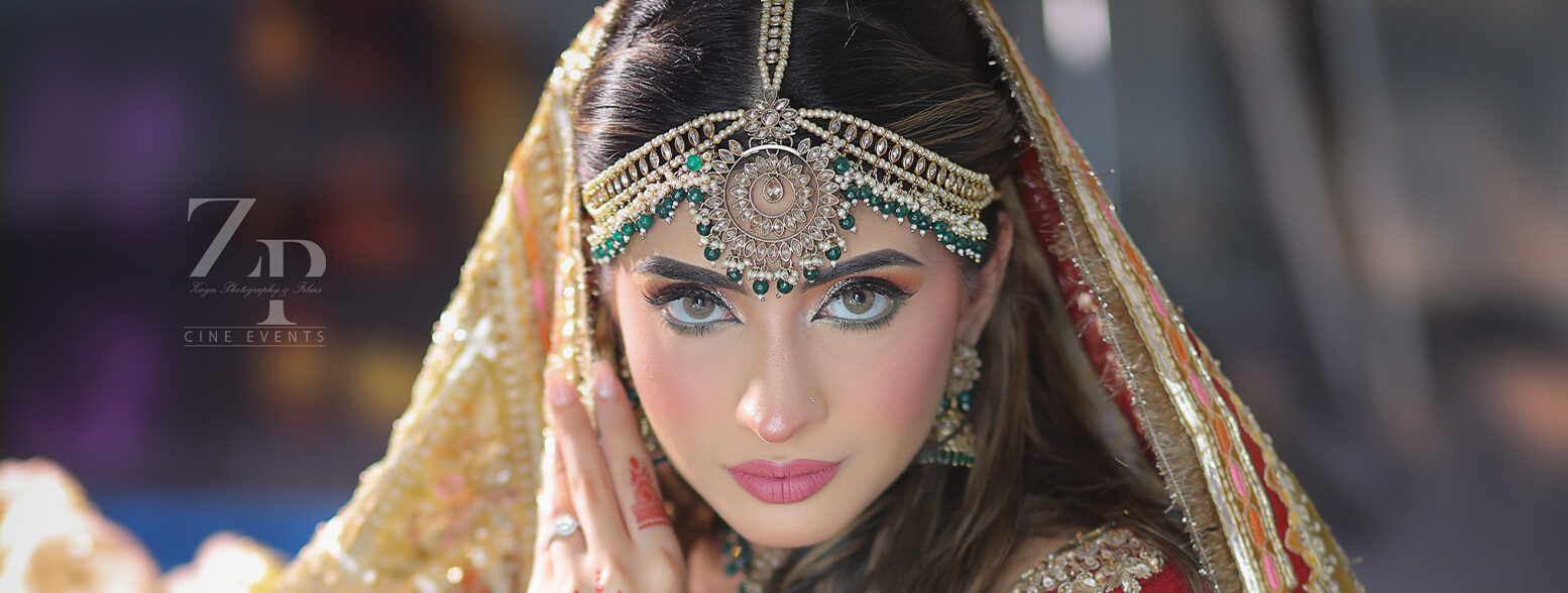 Cinematic wedding photography - dramatic bridal portrait by CineEvents